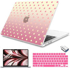 Teryeefi Polka Dots for MacBook Air 13.6 inch Case M5 M4 M3 M2 (2022-2025 2026 Release) by Teryeefi