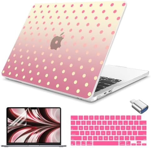 Teryeefi Polka Dots for MacBook Air 13.6 inch Case M5 M4 M3 M2 (2022-2025 2026 Release) by Teryeefi