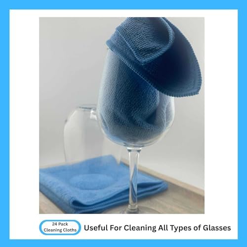 Microfiber Cleaning Cloth for Kitchen & households, Towels for Cars. (300gsm) (Pack of 24 Blue) - Image 2