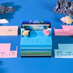 2027 3D Paper Carving Desk Calendar With LED Light (Ocean World) - Image 2