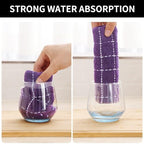 Homaxy Cotton Terry Kitchen Towels and Dishcloths Set of 16, Purple - Image 3