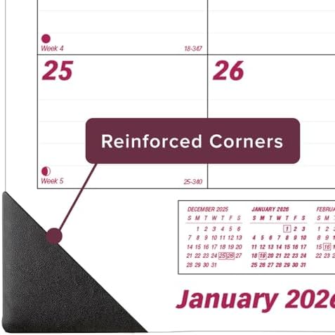 Brownline 2026 Monthly Desk Pad Calendars, 22" x 17", Five-Pack, January-December, English, Burgundy/White - Image 5