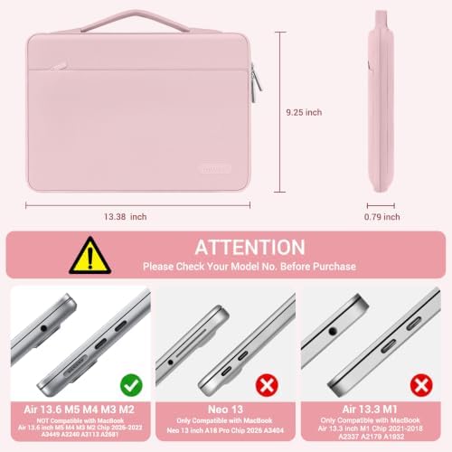 MOSISO Compatible with MacBook Air 13 inch Case M5 2026 M4 M3 M2 2025-2022 - Image 2