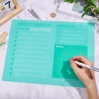 GLOBLELAND Green Acrylic Dry Erase Board 15.7"x11.8" Tabletop Whiteboard with Stand to Do List Planner Board Office Supplie Daily to Do List for Work Personal Organized Home Office - Image 3
