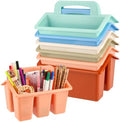 6 Pack Classroom Caddy Organizer with Handle, Table Caddy Classroom by Bafeil