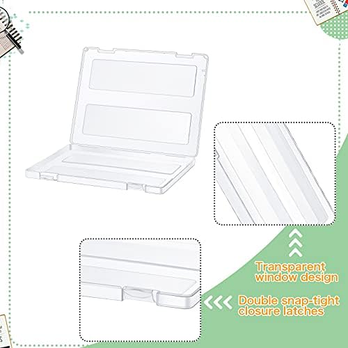 Outus 6 Pieces A4 Plastic File Box, Paper Photo Clear Storage Case - Image 5