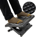 Mind Reader Adjustable Height Ergonomic Foot Rest with Massage Rollers, Black by MindReader