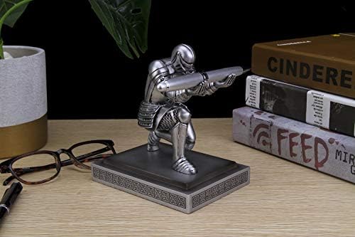 Knight Pen Holder Desk Organizers and Accessories as Gift Silver - Image 4