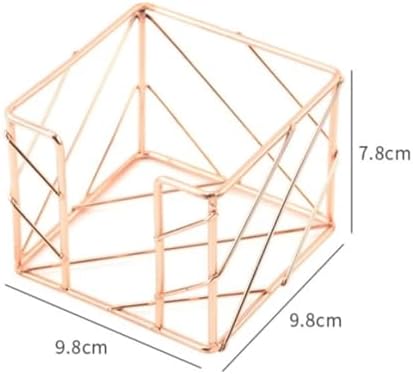 3Pcs Gold Rose Gold Metal Memo Holder Desk Organizer for Sticky Notes & Pens - Image 6