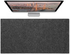Large Felt Desk Pad Mat Non-Slip Desktop Protector, Table Accessories for Home and Office(Black Gray,47.2"x23.6") by Unknown
