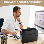 48 Pcs Portable Desktop File, Filing Organizer, Black - Image 5