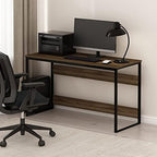 Furinno Moretti Desk, 52 Wide Metal Frame Gaming Desk, Rectangular Computer Desk, Writing Desk, Office Desk for Home Office, Study Room, Dorm, Bedroom, Brown Walnut by Furinno-FitsYourSpaceFitsYourBudget