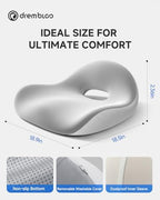 Extra Large Seat Cushion, Premium Memory Foam Office Chair Cushions for Long Sitting Sciatica & Tailbone & Back Pain Relief, Ergonomic Pressure Relief Seat Cushions for Car, Desk Chair - Image 5