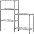 5 Tier Storage Racks Shelving, Heavy Steel Pantry Shelves, Adjustable Wire Shelving Rack, Suitable for Garage, Kitchen, Bathroom, Office, 21" W x 11.4" D x 59" H, Chrome - Image 2