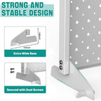 EVERHANGER Metal Pegboard Display Stand, Freestanding Tabletop Pegboard - Image 3