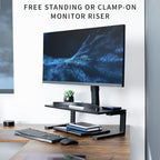 VIVO Black Clamp-on 22 in Desk Extension Shelf, DESK-SHELF22B - Image 6