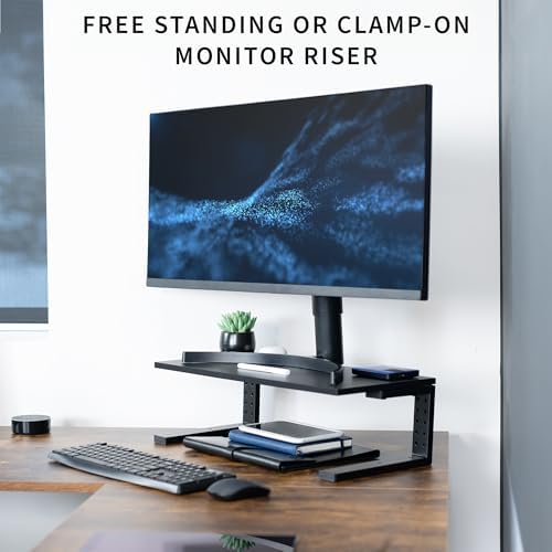 VIVO Black Clamp-on 22 in Desk Extension Shelf, DESK-SHELF22B - Image 6