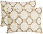 The HomeCentric Luxury Lumbar Pillow Cover Ivory 12"x14" (30x35 cm) Cotton Linen Embroidery, Handmade, Pearl Oblong Pillow Cover, Geometric Contemporary Style - Penina - Image 4