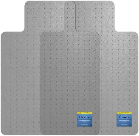 Azadx Heavy Duty Office Chair Mat for Carpet 36" x 48" with Lip Ship Flat by Azadx