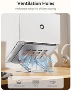 ORICO Ergonomic Laptop Stand for Desk, Height Adjustable Riser, ST11-Silver - Image 6