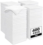 AIDEA Microfiber Cleaning Cloth White-400PK, Soft Microfiber Towels for Cars, Absorbent Cleaning Rags, Lint-Free Streak-Free Wash Cloths for House, Kitchen, Window,11.5"×11.5" by AIDEAHOME