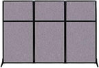 Versare Workstation Partition | Portable Wall Divider | Modern Office Cubicle | Free Standing Privacy Screen | Flexible Work Space | 99" x 70" Cloud Gray Fabric Panels by VERSARE