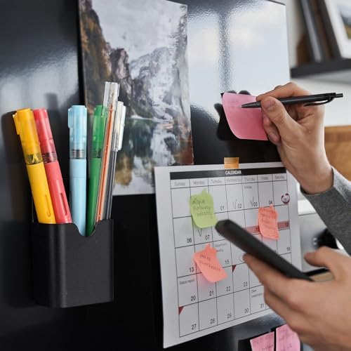 Jetec 24 Pcs Magnetic Pen Marker Holders, Black, 3.86 x 2.24 Inch - Image 3