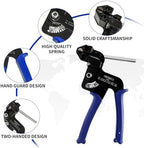 Heavy Steel Cable Tie Tool：Stainless Steel Zip Tie Gun, Metal Tie Wrap Gun Kit, Duty Outdoor Adjustable Fastening Cutting Tie Tool Sets with 100pcs Self-Locking Metal Steel Zip Ties CHUSHUYI - Image 5