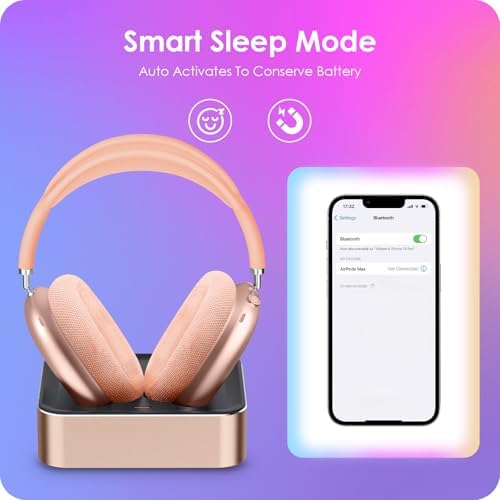 Headphone Charging Station for AirPods Max 1 & 2 - Magnetic Charger Dock with Lightning & USB-C Connectors, LED Indicator, Easy Drop-in Charging (Orange) - Image 4