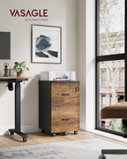 VASAGLE 2-Drawer File Cabinet, Small Rolling, Locking, Printer Stand - Image 2