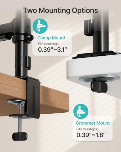 PEGZONE Single Monitor Arm for 17-32 Inch Screens, Holds up to19.8 lbs - Image 5