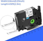5PK HSe-211 5.8mm Compatible for Brother Ptouch Heat Shrink Tubing - Image 4