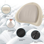 Skechers Lumbar Pillow Premium Memory Foam, Double-Layer-Office Chair Cushion for Tailbone Pain Relief,Butt Pillow for Office Chair,Car seat Cushion,Long Sitting Office Workers,and Car Drivers,Beige - Image 3