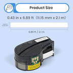 1 Pack Compatible with Brady M21-250-C-342 Tubing, Black/White, .44x6.8 - Image 3