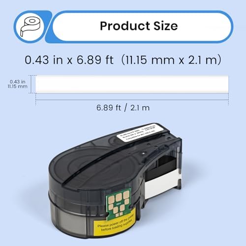 1 Pack Compatible with Brady M21-250-C-342 Tubing, Black/White, .44x6.8 - Image 3