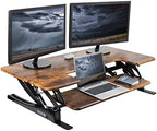 VIVO Rustic Vintage Brown 42 in Standing Desk Converter, DESK-V000VLN by VIVO