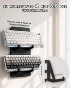 Keyboard Wall Mount Organizer with Metal Pegboard, Keyboard Display Rack - Image 5