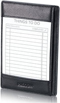 HISCOW Leather 3x5 Index Card Holder, Pocket Note Jotter, Black by HISCOW