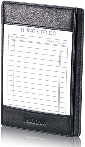HISCOW Leather 3x5 Index Card Holder, Pocket Note Jotter, Black by HISCOW