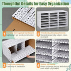 Fuutreo 1 Pc Classroom Construction Paper Storage,Wavy Lines and Dot - Image 3