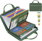 Tamfile Accordion File Organizer, Fireproof Expanding File Folder, Green by Tamfile