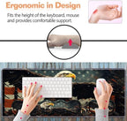 Ergonomic Keyboard Wrist Rest & Mouse Pad Wrist Rest Set,Large XXL Gaming Desk Mat 31.5"x 11.8",Non-Slip Base, Memory Foam,Easy Typing Pain Relief for Office & Home,Patriotic American Flag Bald Eagle - Image 6