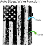 Case for Samsung Galaxy Tab S10 FE Plus 13.1 Inch 2025 Model (SM-X620/X626),Card Slot PU Leather TPU Case Pen Holder Auto Wake Sleep,Vintage American Flag - Image 7