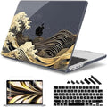 May Chen for 2026 MacBook Pro 14-inch M5 M4 M3 M2 M1 Pro/Max Chip, Release 2026 2025-2021, Model A3427 A3426 A3434 A3112 A3401 A3185, Plastic Hard Shell with Keyboard Cover, Black Sea Wave by MayChen