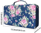 Vomgomfom PU Leather Pencil Case, Holds 100 Markers/300 Pens,Blue Rose - Image 2
