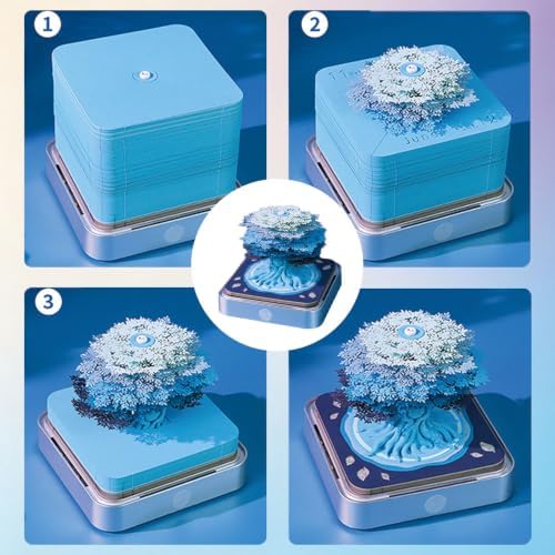 3d Calendar 2027,Hand Tear DIY Art 3d Calendar,Perfect Combination Of Artistic And Practical Design With Lights,Suitable For Note Taking,Decorative Ornaments,Holiday Gifts (Wishing Tree) - Image 5