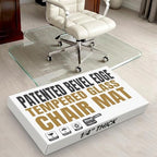 Tempered Glass Chair Mat with Lip for Carpet, 36" x 48" Tabbed, Clear by ClearlyInnovative
