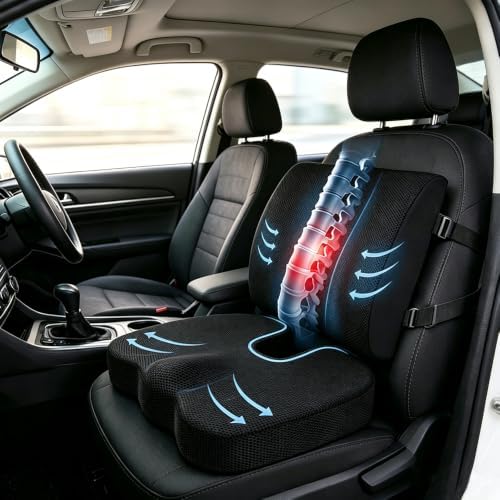 Car Seat Cushion,Memory Foam Office Chair Lumbar Support Pillow by Gurnall