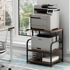 Fannova Large Printer Stand Table with Height Adjustable Storage Shelf by Fannova