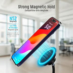 GALVANOX Magnetic Fast-Charging Desk Phone Stand (Adjustable Height) Compatible with MagSafe, Tall Wireless Charger, Heavy Metal Base (15W) Desktop iPhone Holder, Great for Office/Video Calls - Image 5